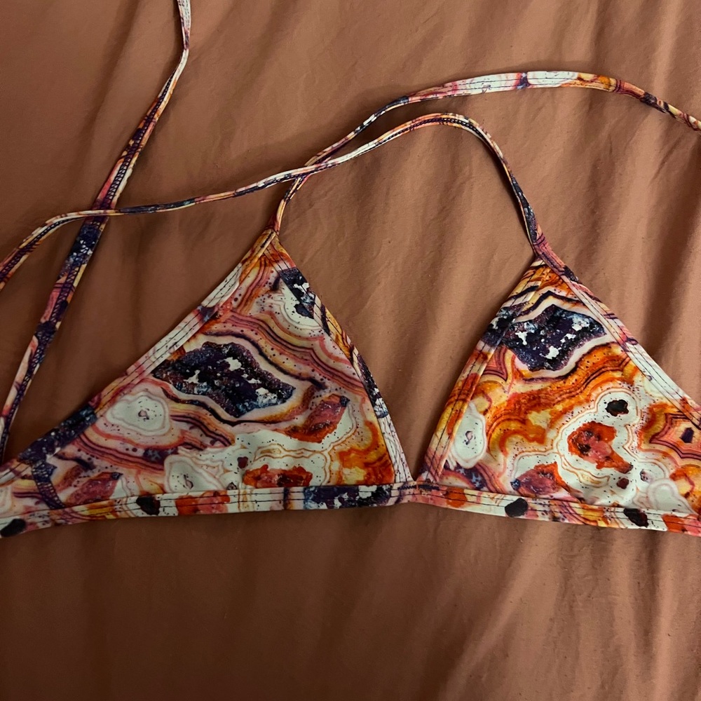 JOLYN triangle top M tie dye pink/orange top